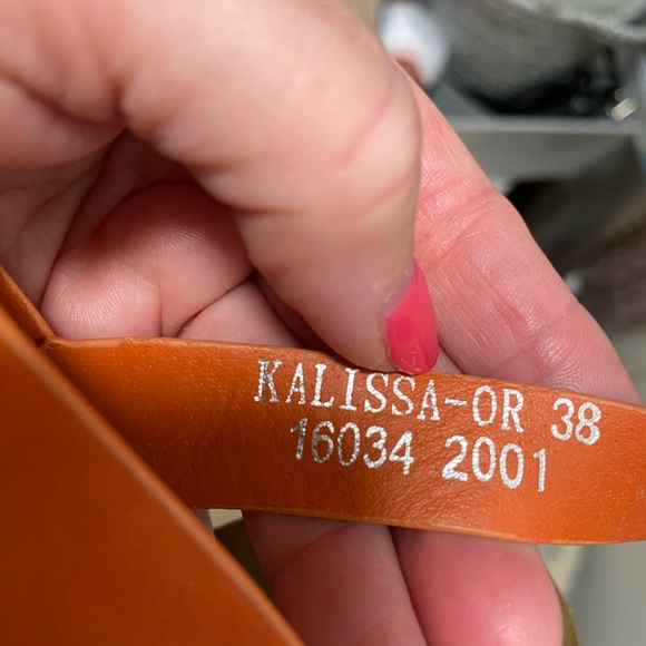 Patrizia by Spring Step "Kalissa" Orange Strappy Sandals Size 38 - Picture 4 of 9